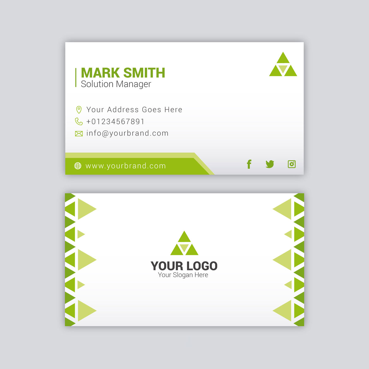 Plantable Green Abstract Business Cards - 250 Cards