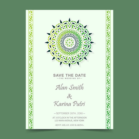 Plantable Green Gracious Wedding Invitation Card