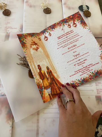 Plantable Elegance for your forever Moment Hindu Wedding Invitation Card