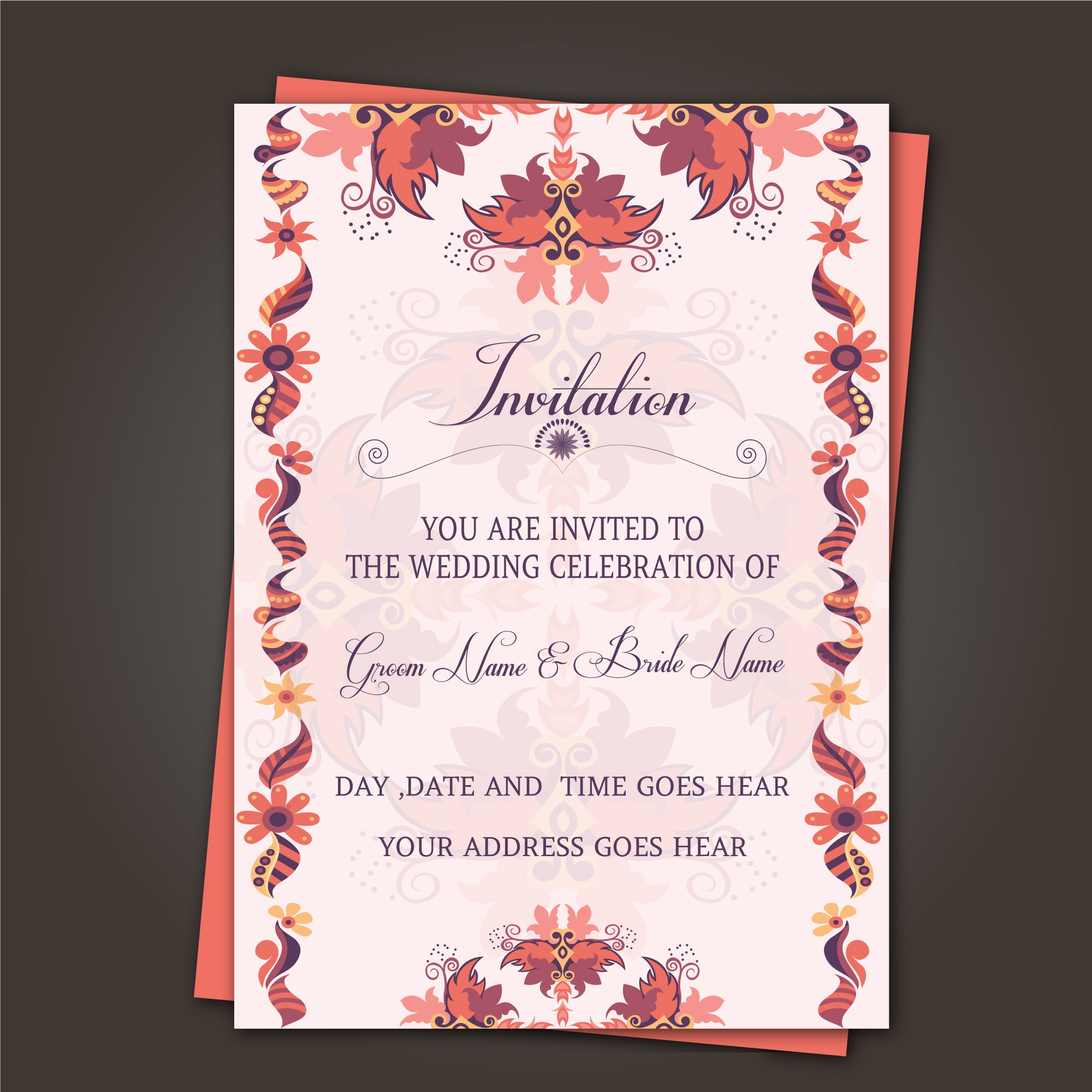 Plantable Luxury Designer Wedding Invitation Card