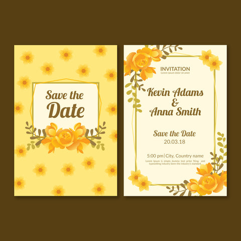 Plantable Magical Yellow Wedding Invitation Card