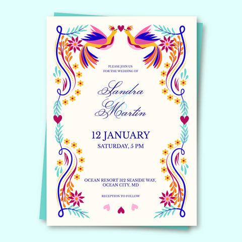 Plantable Mexicana Wedding Invitation Card