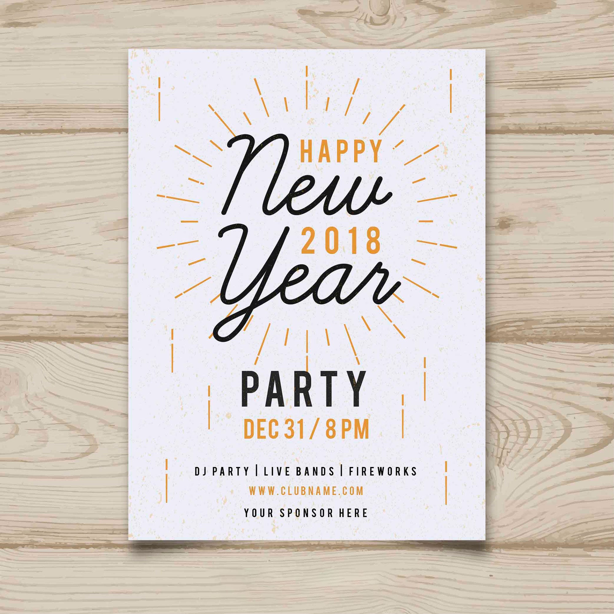 Plantable Minimalistic New Year Eco Greetings & Party Invitations