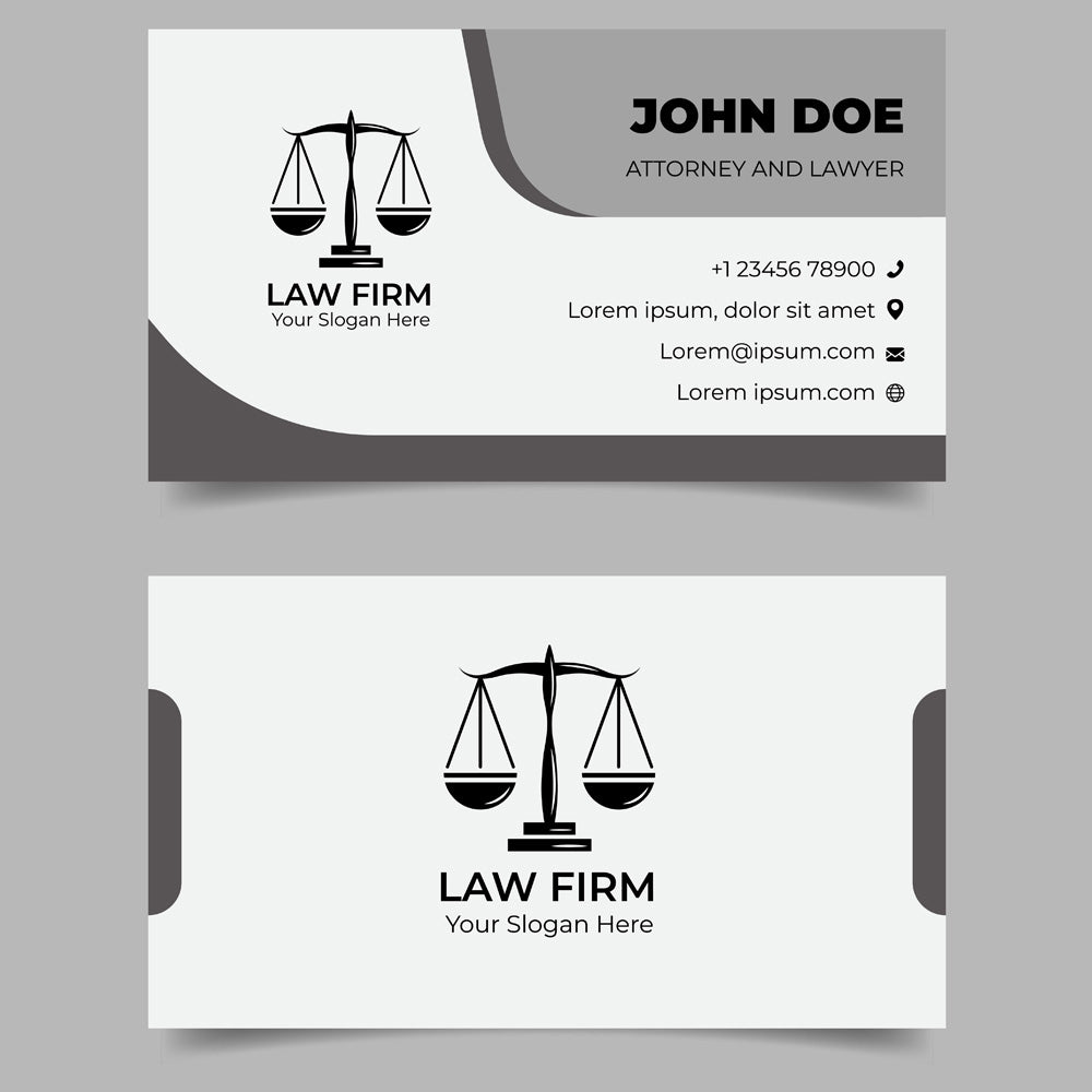Plantable Monochrome Law Firm Business Cards - 250 Cards