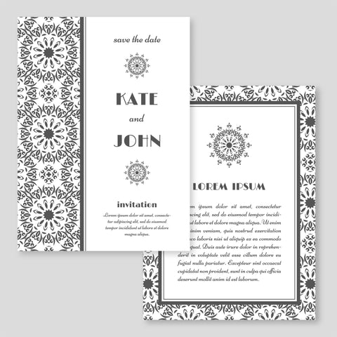 Plantable Monochrome Wedding Invitation Card
