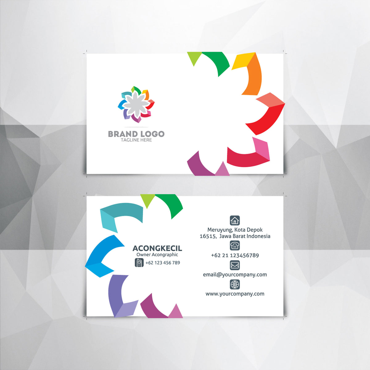 Plantable Multi-Colored Designer Business Cards - 250 Cards