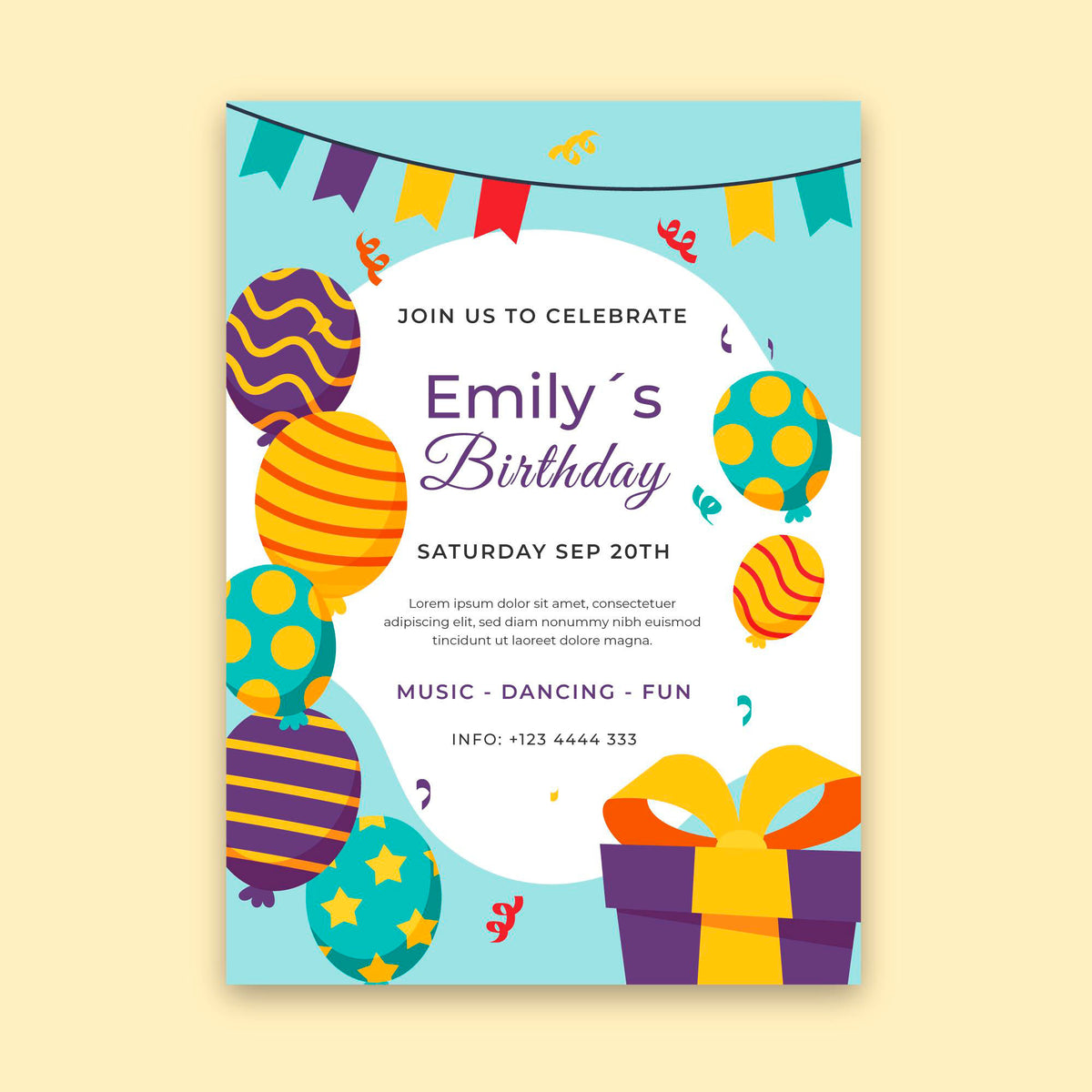 Plantable Party Hard Birthday Invitation Card