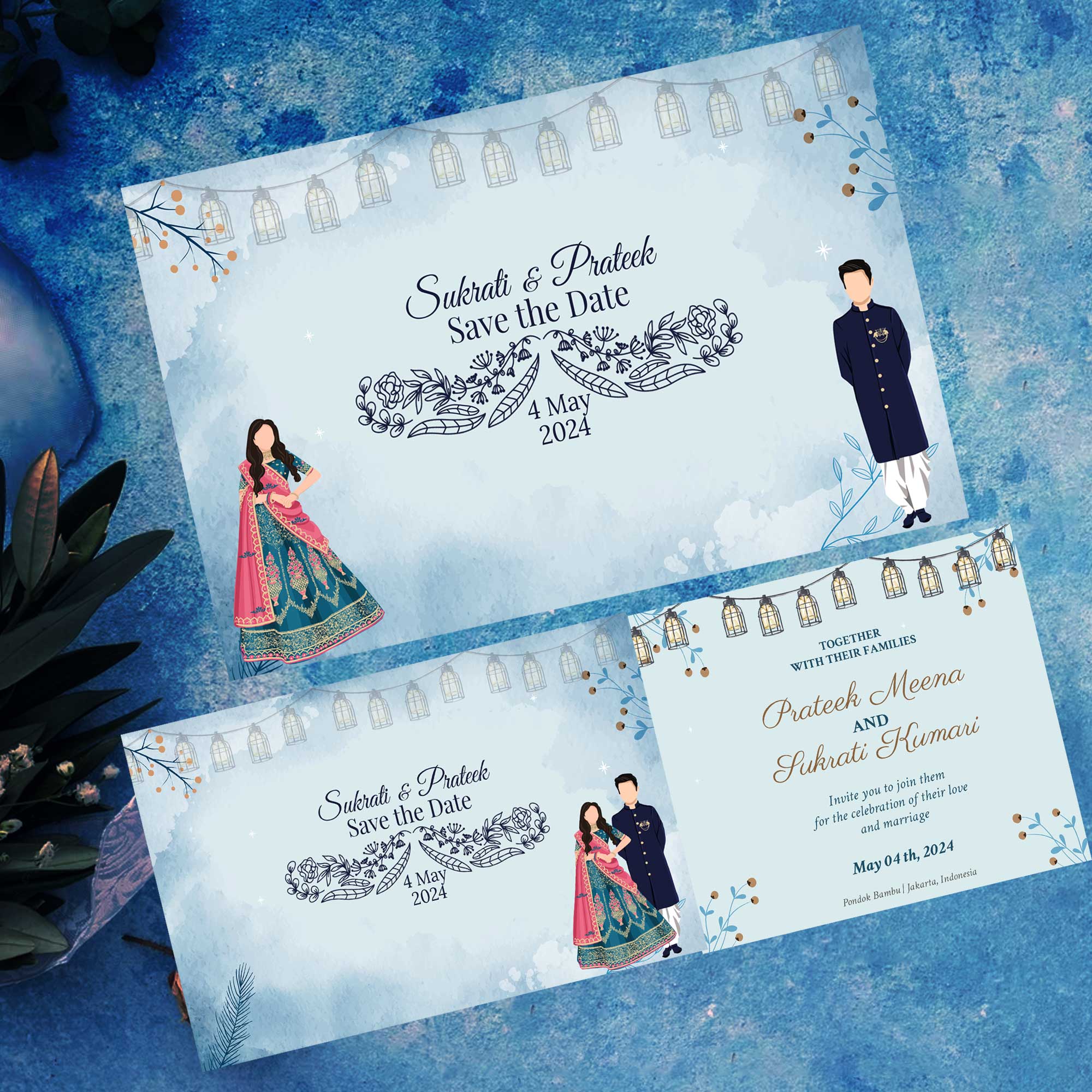 Plantable Perfectly Matched Sliding Wedding Invitation | Wildlense.com