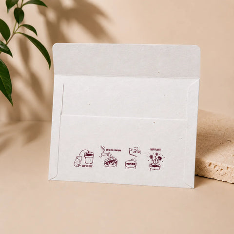 Personalized Ganesha Plantable Seed Paper Wedding Envelope (pack of 10)| Eco-Friendly A5 Invitation Envelope