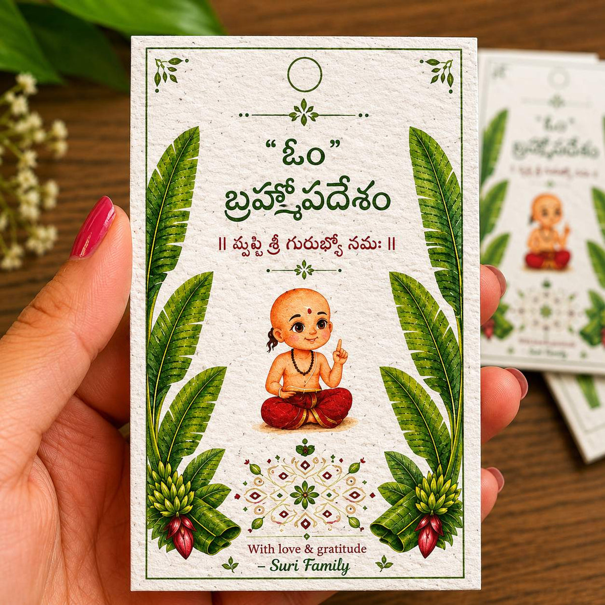 Personalized Plantable Thank You Cards | Eco-Friendly Seed Paper Cards