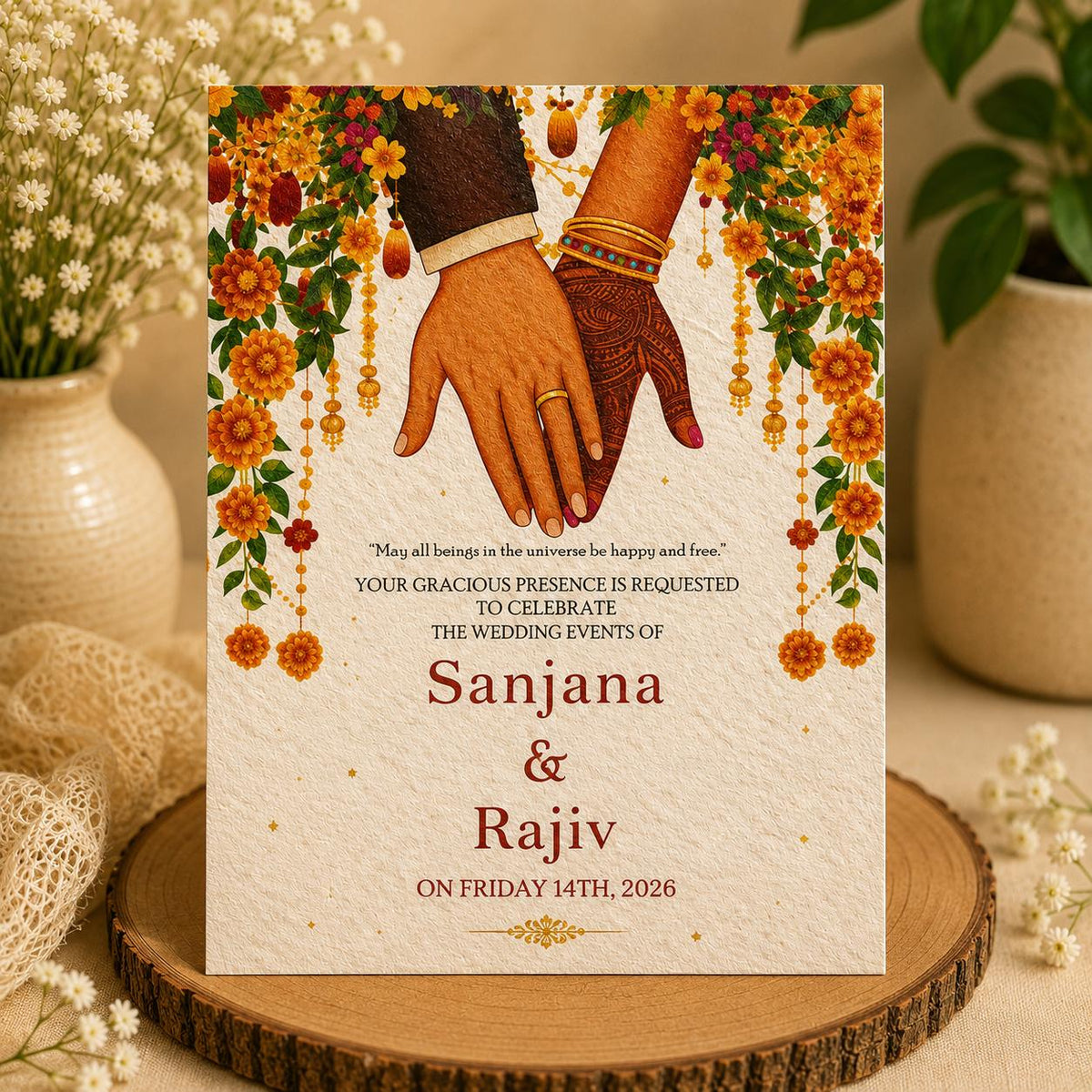 Personalized Plantable Wedding Card | Sustainable Wedding Invitations