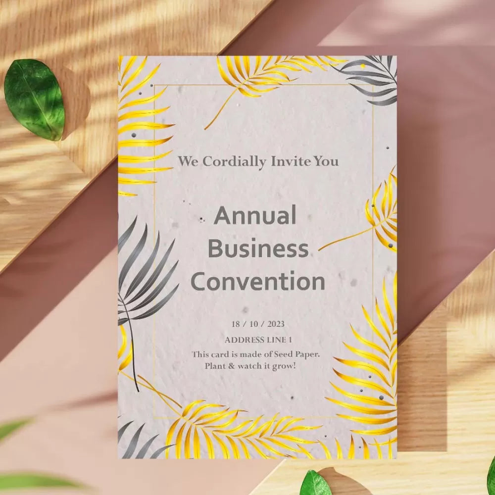 Plantable 'Annual Business Convention' Invitation Card Wildlense
