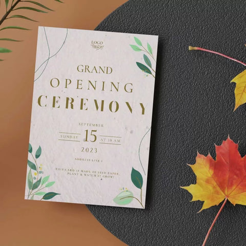 Plantable 'Grand Opening' Inauguration Ceremony Card Wildlense