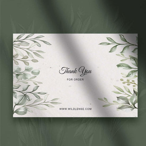 Plantable 'Lush Thank You Card' - Set of 100 cards Wildlense