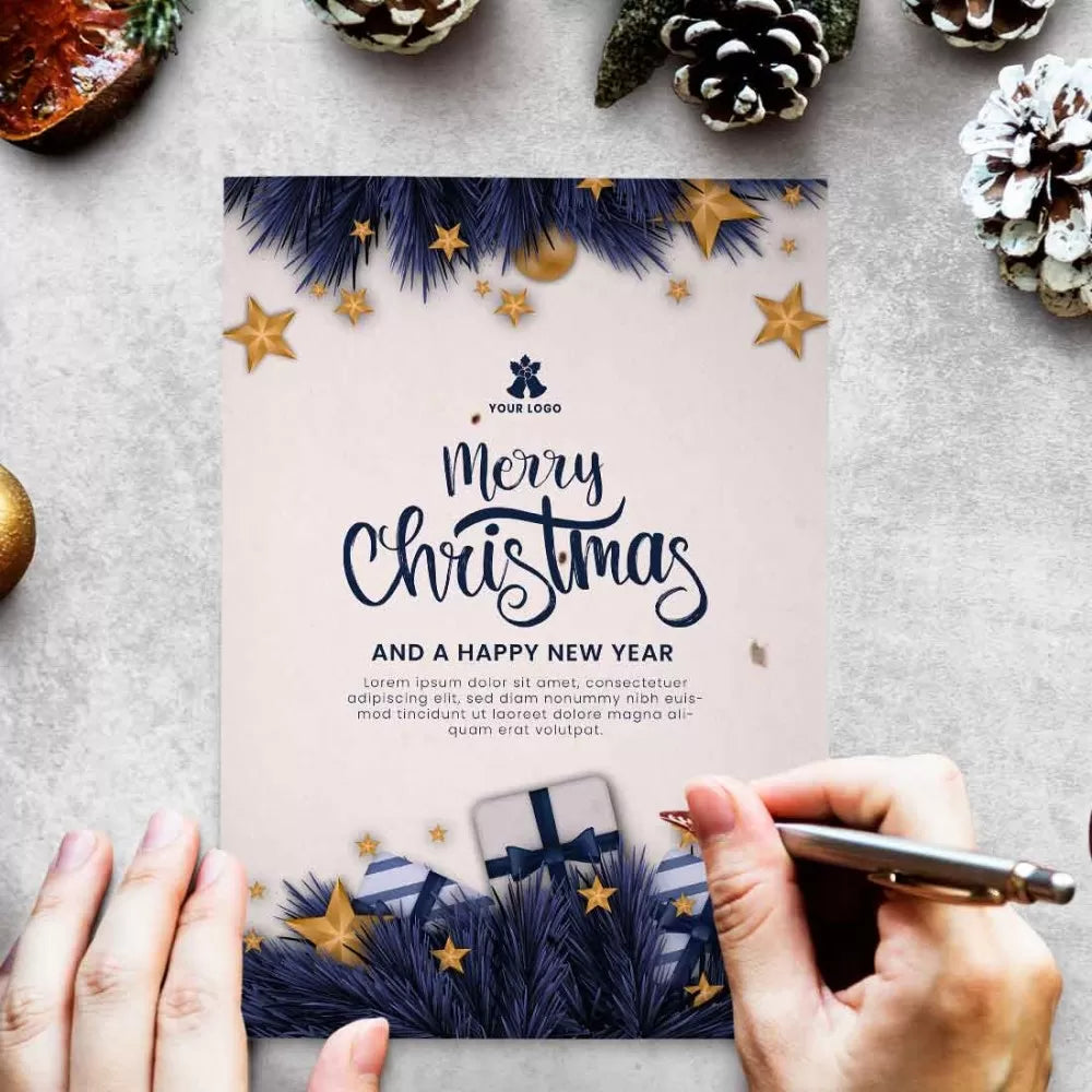 Plantable 'Merry Christmas' Eco Greetings & Party Invitations Wildlense