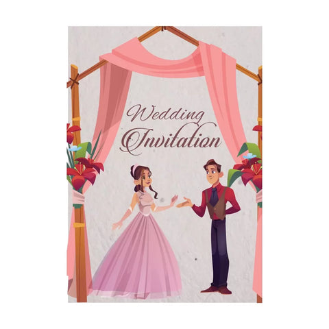Plantable 'Theme Couple' Wedding Invitation Card Wildlense