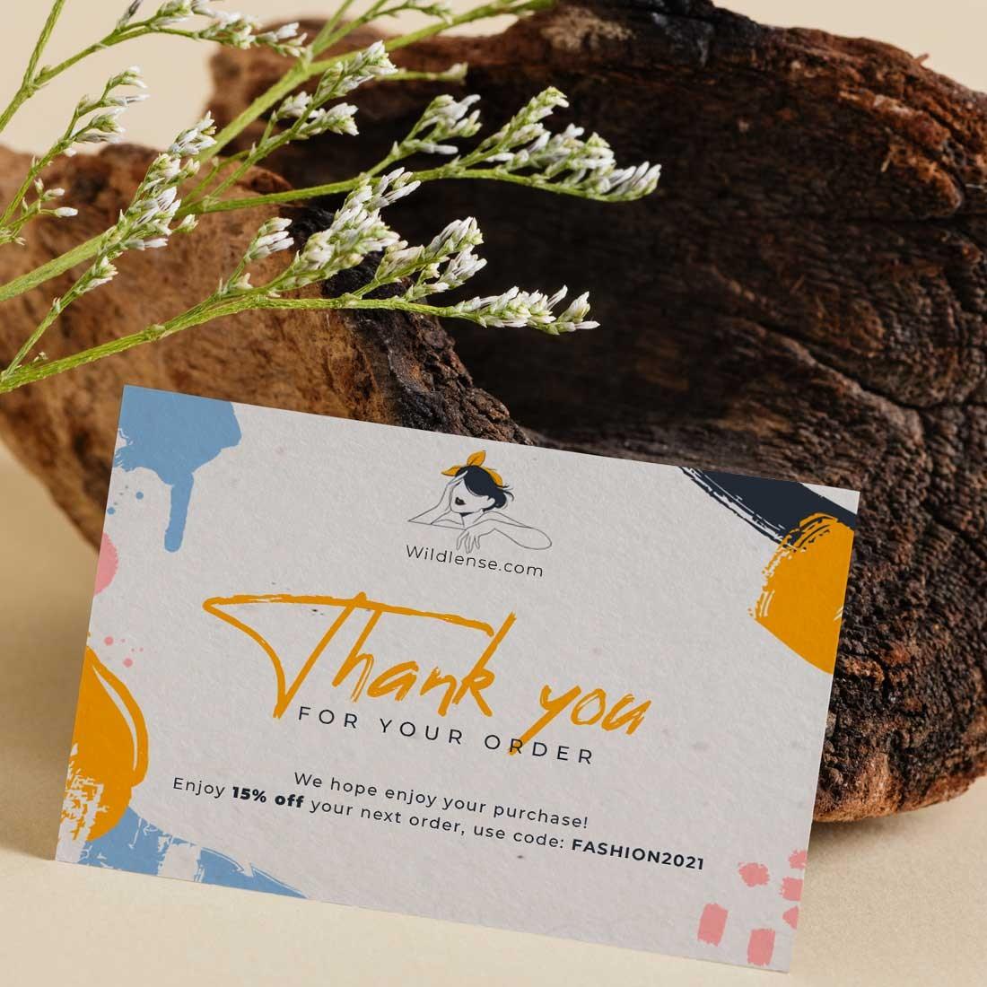 Plantable 'Trendy Thank You Card' - Set of 100 cards Wildlense