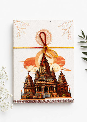 Plantable Doorfold Odia Shree Jagannath Puri Temple Wedding Card