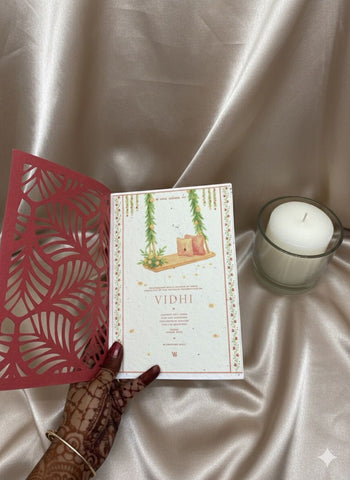 Plantable Modern laser cut wedding invitation card