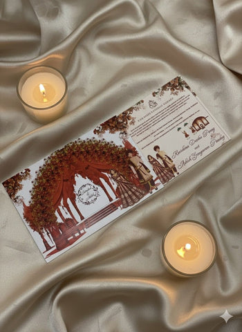 Plantable Perfect Matched  Sliding Wedding Invitation Cards