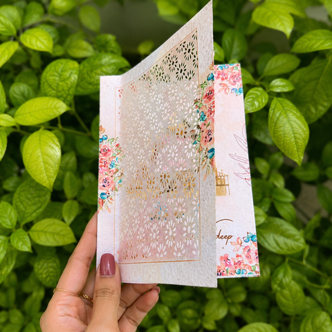 Plantable Punjabi Sikh Wedding Invitation Booklet | Premium Laser Cut Sikh Card