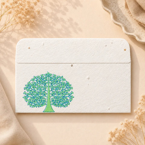 Plantable Seed Paper Envelopes - Tree Print (Pack of 5)
