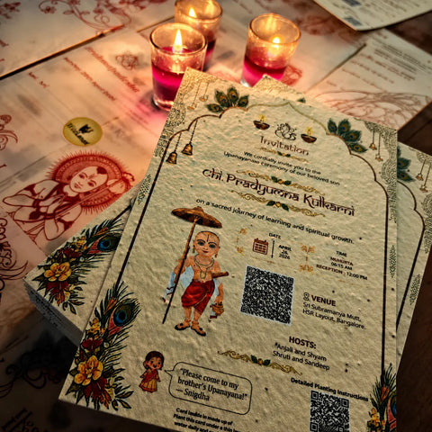 Plantable Traditional Upanayanam Invitation Cards