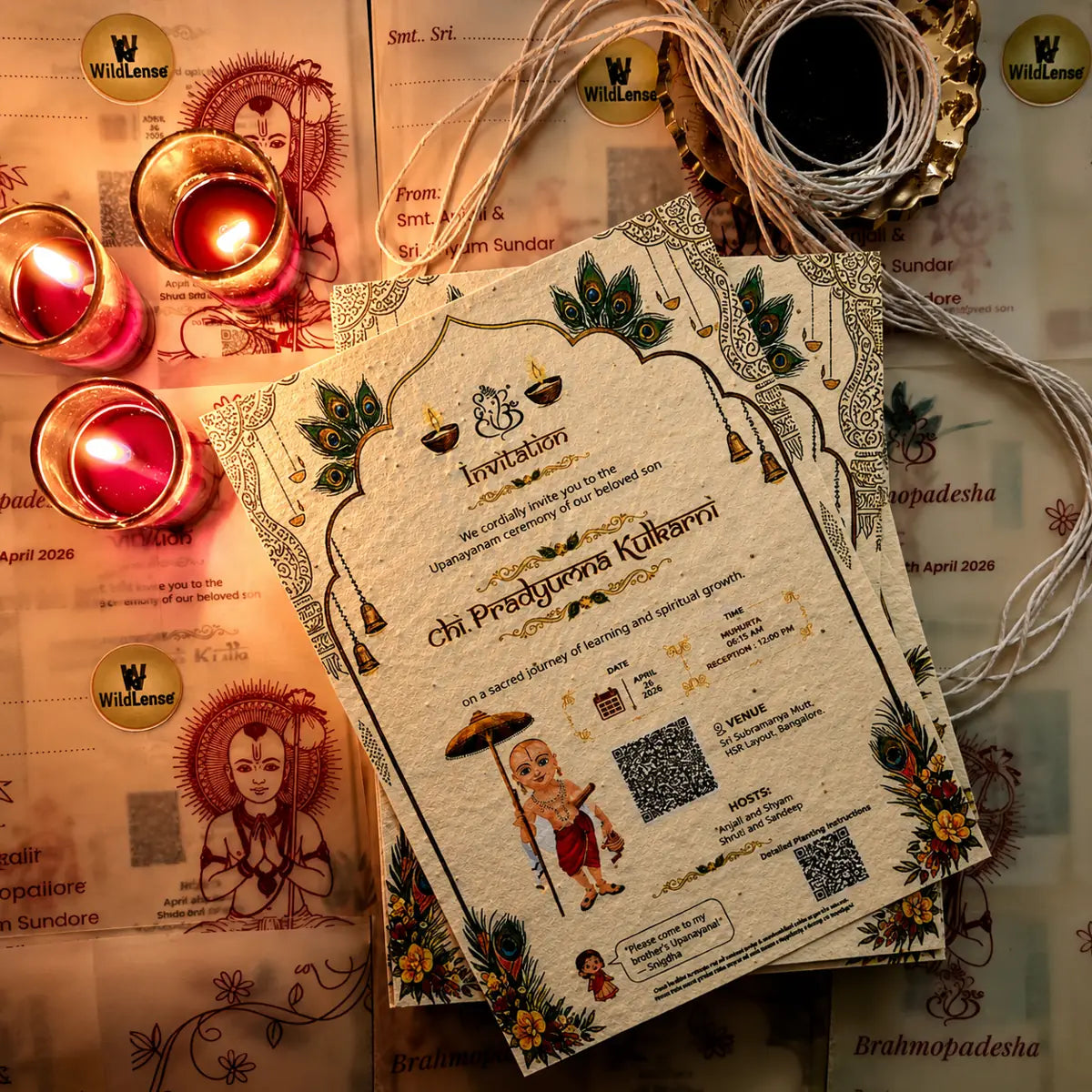 Plantable Traditional Upanayanam Invitation Cards
