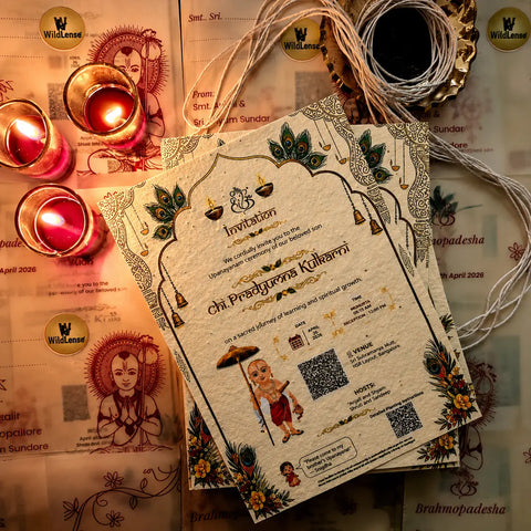 Plantable Traditional Upanayanam Invitation Cards