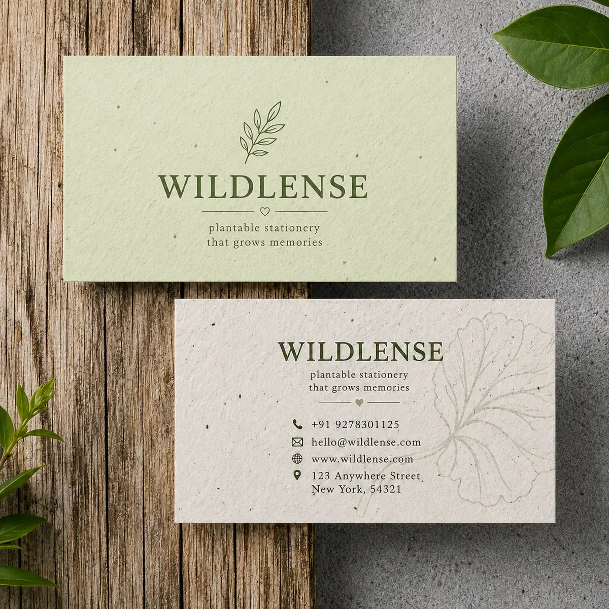 Premium Plantable Seed Paper Business Visiting Cards - 250 Cards
