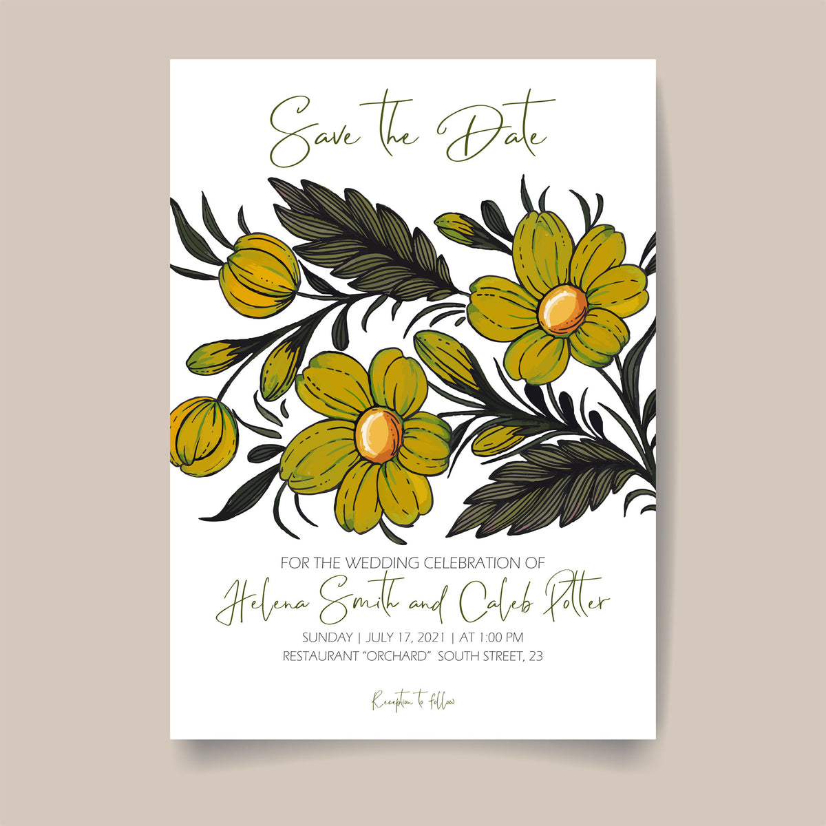 Plantable Prettified Floral Wedding Invitation Card