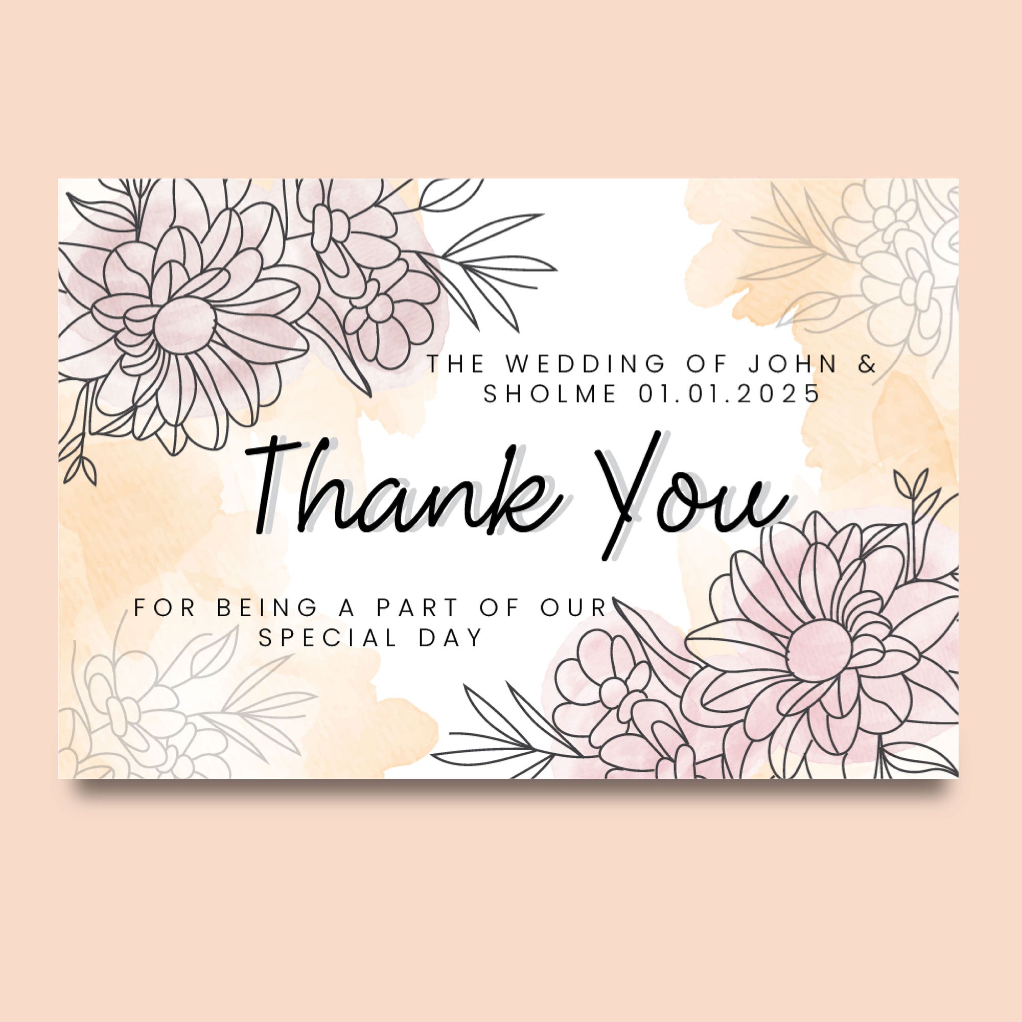 Plantable Pretty Picture Thank You Cards - Set of 100