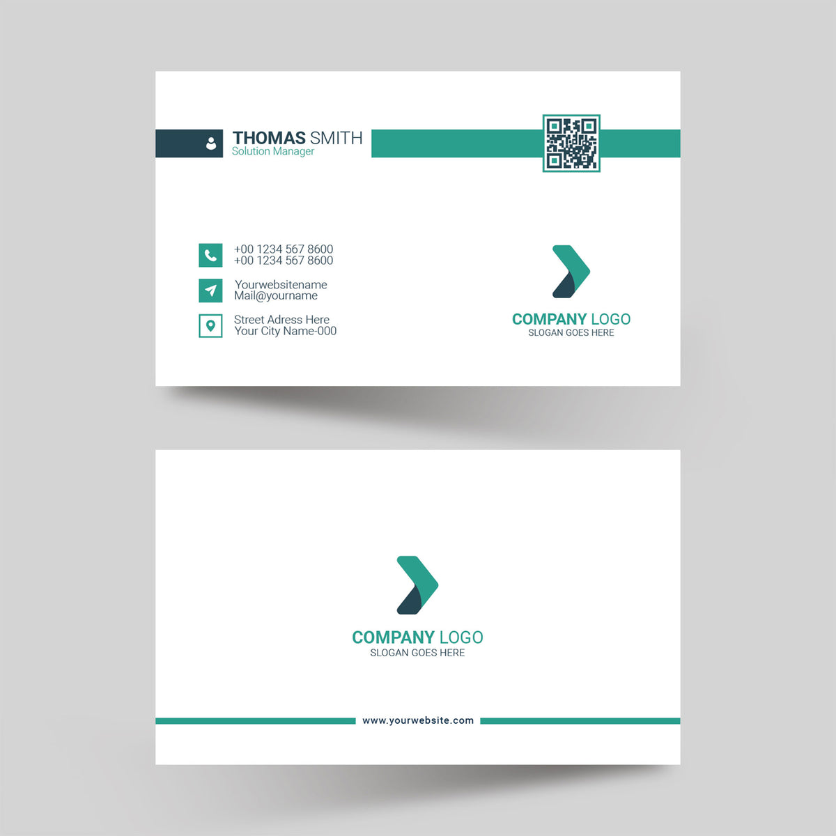 Plantable Professional Green & White Business Cards - 250 Cards