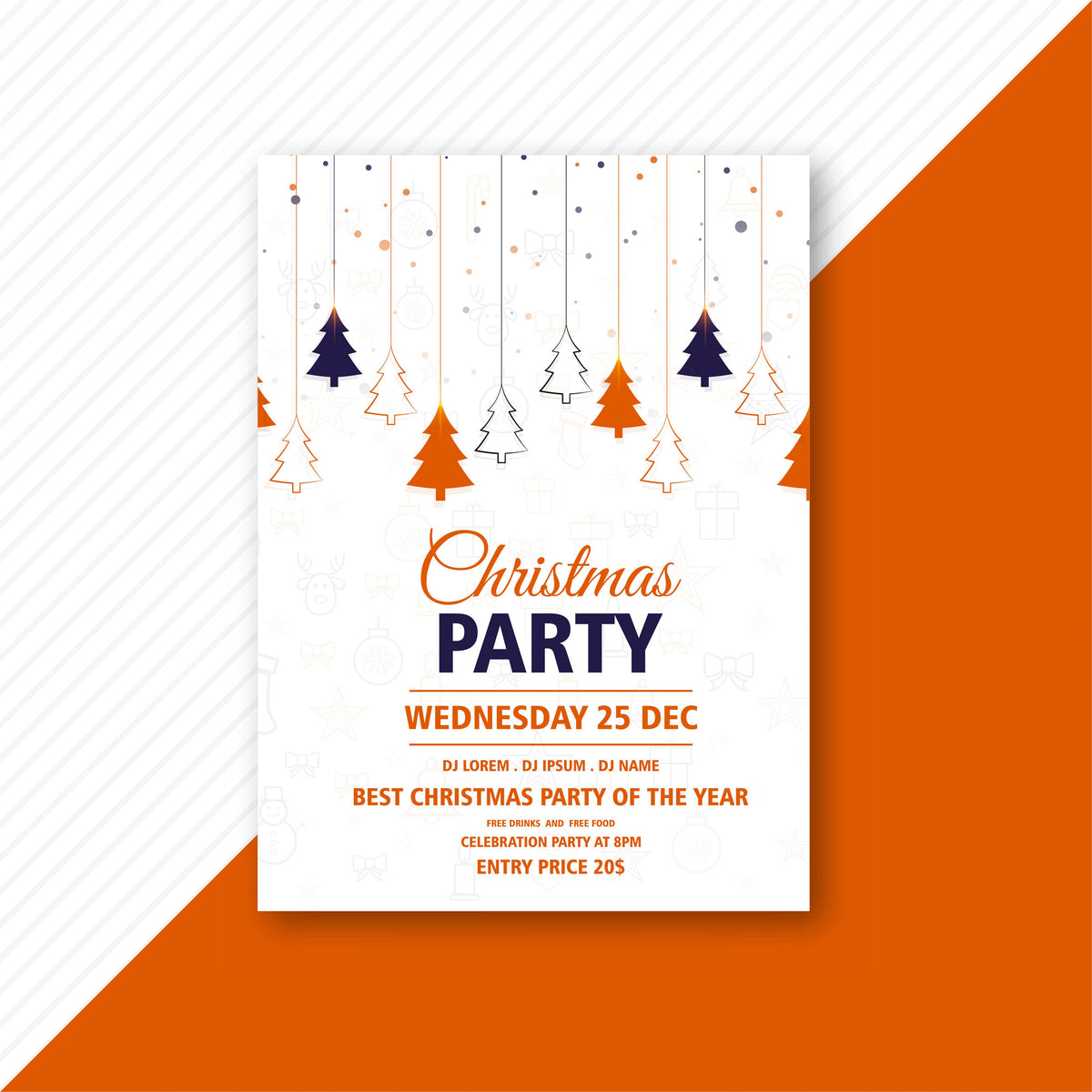 Plantable Red & White Christmas Eco Greetings & Party Invitation
