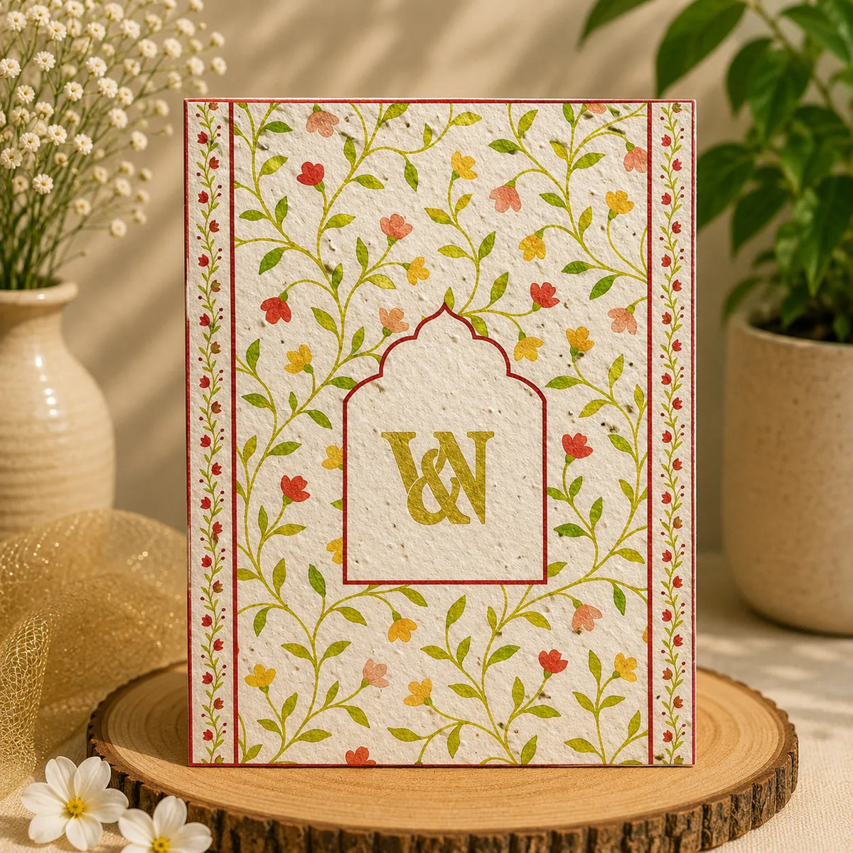 Royal Plantable Hindu Wedding Invitation Card