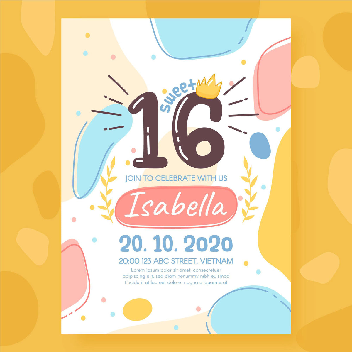 Plantable Sweet Sixteen Birthday Party Invitation Card