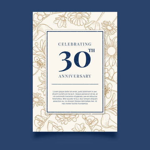 Plantable 30th Together Anniversary Party Invitation Card