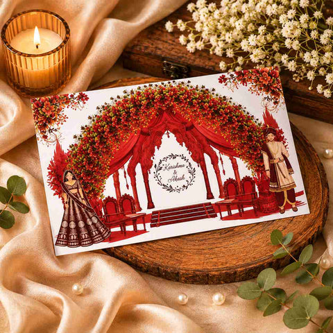 Unique Plantable Sliding Wedding Invitation Cards – Perfectly Matched Elegance
