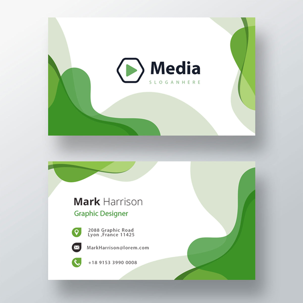 Plantable Voguish Green Business Cards - 250 Cards