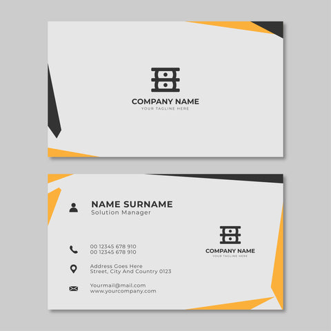 Plantable White Orange Border Business Cards - 250 Cards