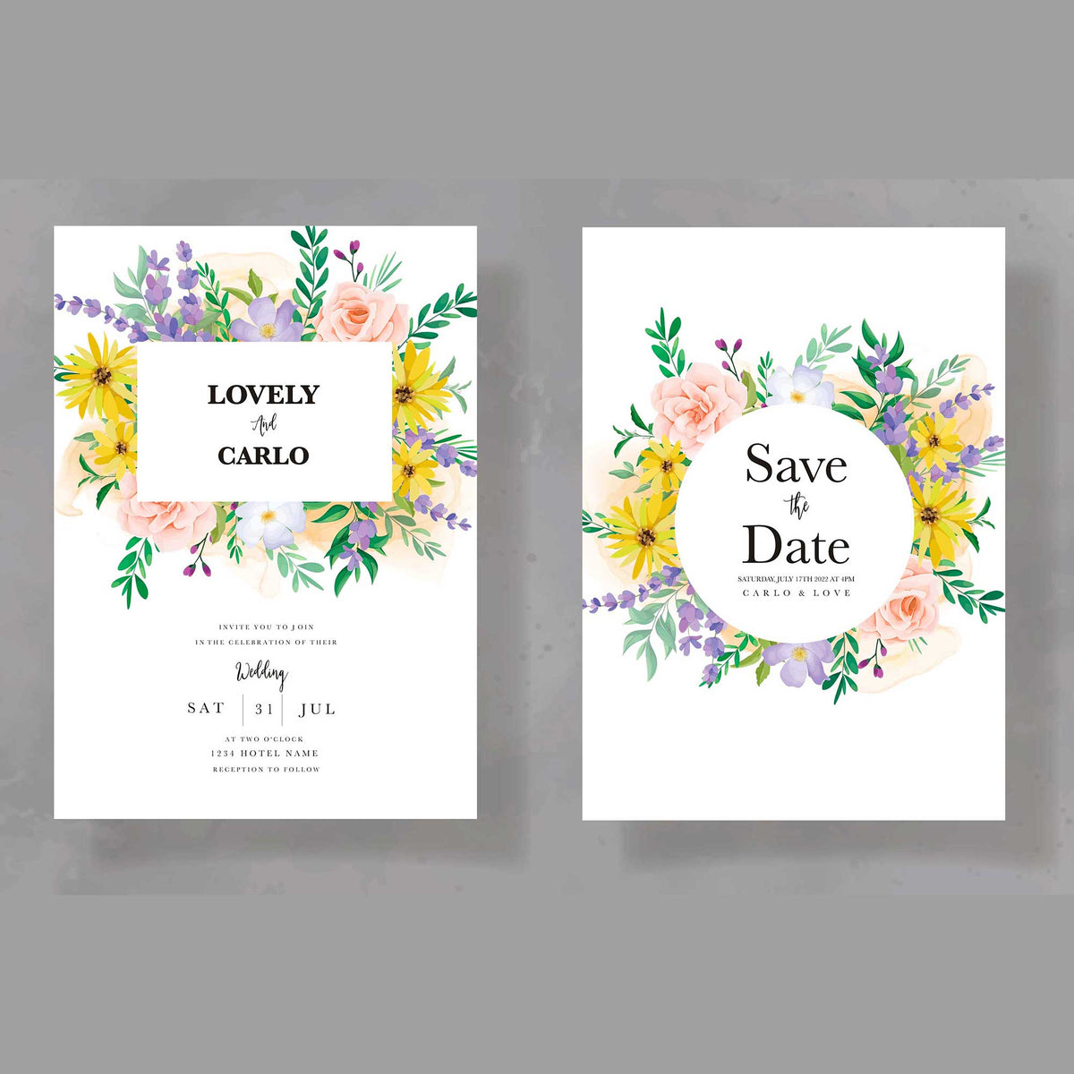 Plantable Wildflowers Wedding Invitation Card