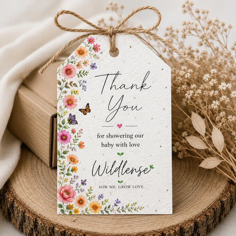 Wildlense Blossoms Into Memories  Plantable Thank You Seed Paper Tag