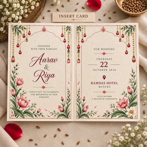 Wildlense Plantable Bifold Blooming Forever  Bengali Wedding Invitation