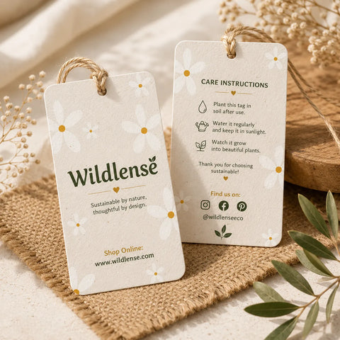 Wildlense Plantable Clothing / Product Hang Tag Seed Paper Hang Tag