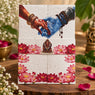 Wildlense Plantable Traditional DoorFold Shiv Parvati Hand Holds Wedding Invitation Card