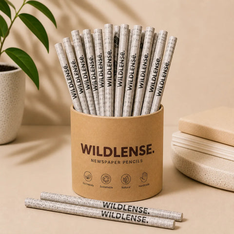 Wildlense Recycled Newspaper Pencils (Pack Of 10)