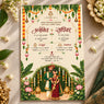 Wildlense Traditional Royal Marathi Lotus Garden Plantable Wedding Invitation Card