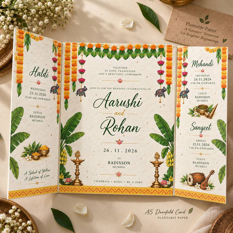 Wildlense Divine Shiv Parvati – Eco-Friendly Plantable Wedding Card