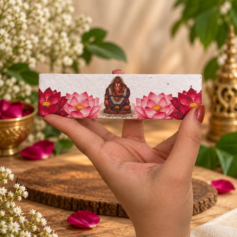 Wildlense Plantable Traditional DoorFold Shiv Parvati Hand Holds Wedding Invitation Card