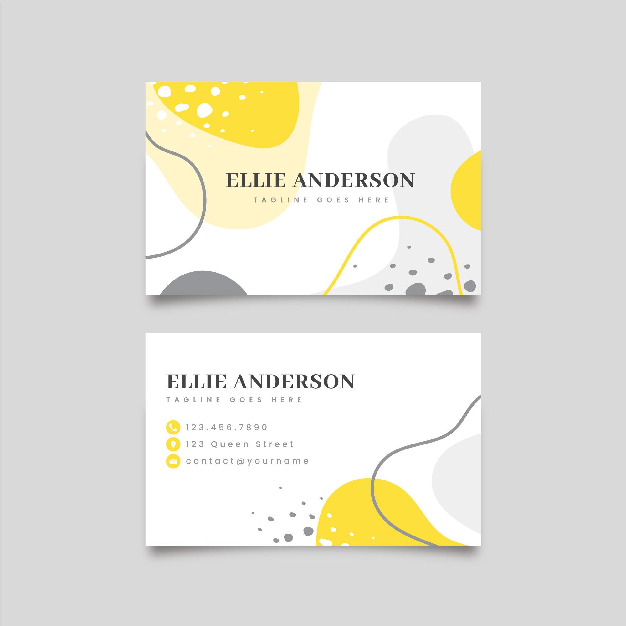 Yellow Card Small Plantable Yellow Yelp Abstract Business Seed Cards | Wildlense.com